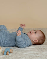 Minihaha Blue Knitted Zip Romper