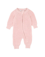 Minihaha Pale Pink Knitted Zip Romper