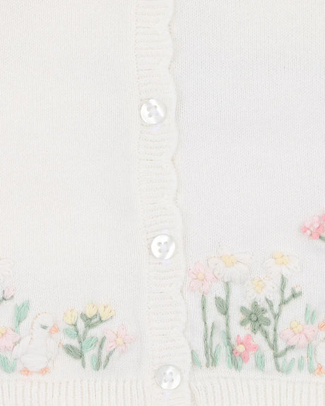 Minihaha Bonnie Organic Hand Embroided Cardigan