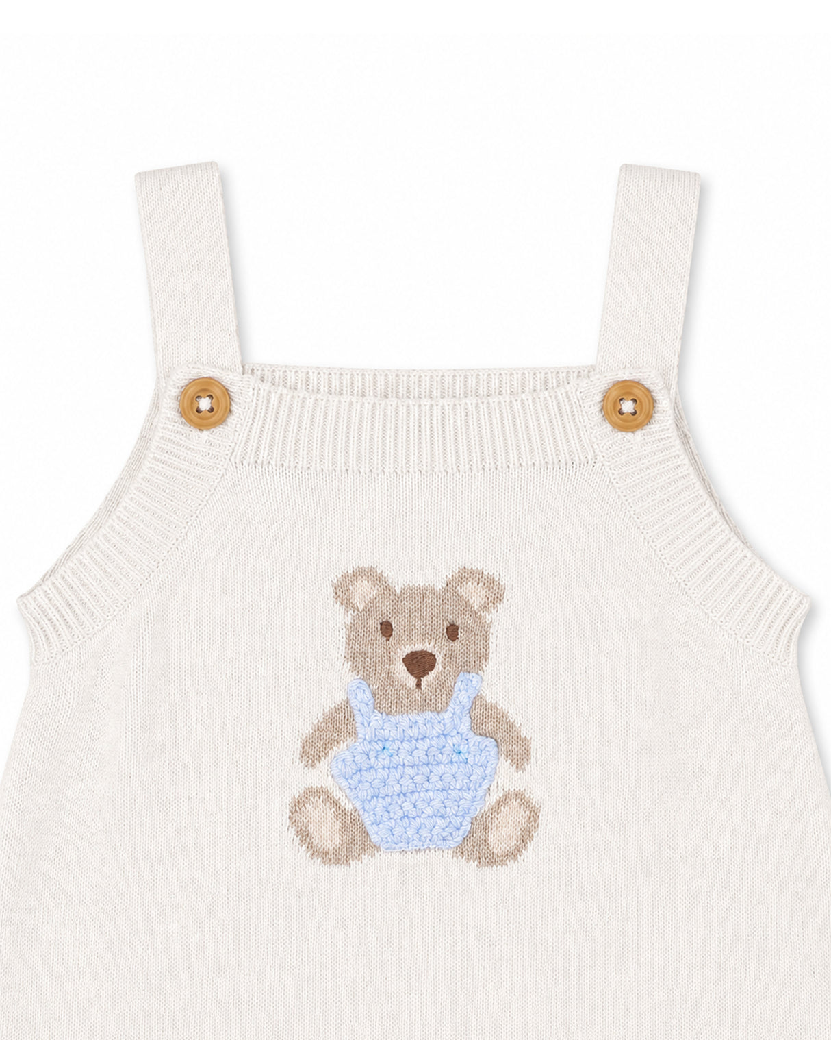 Minihaha Brady Organic Knitted Bear Bodysuit