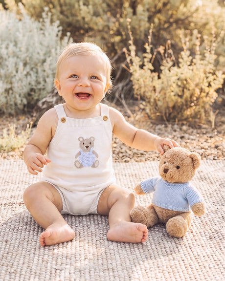 Minihaha Brady Organic Knitted Bear Bodysuit