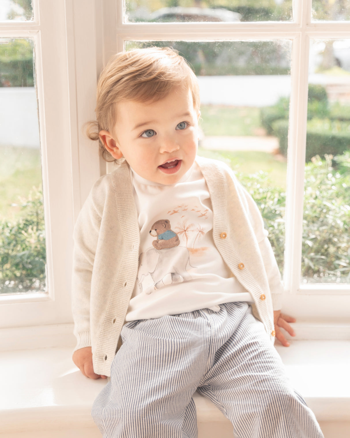 Minihaha Brady Organic Cotton Marl Cardigan