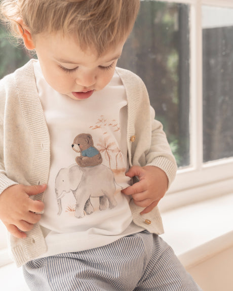 Minihaha Brady Organic Cotton Marl Cardigan