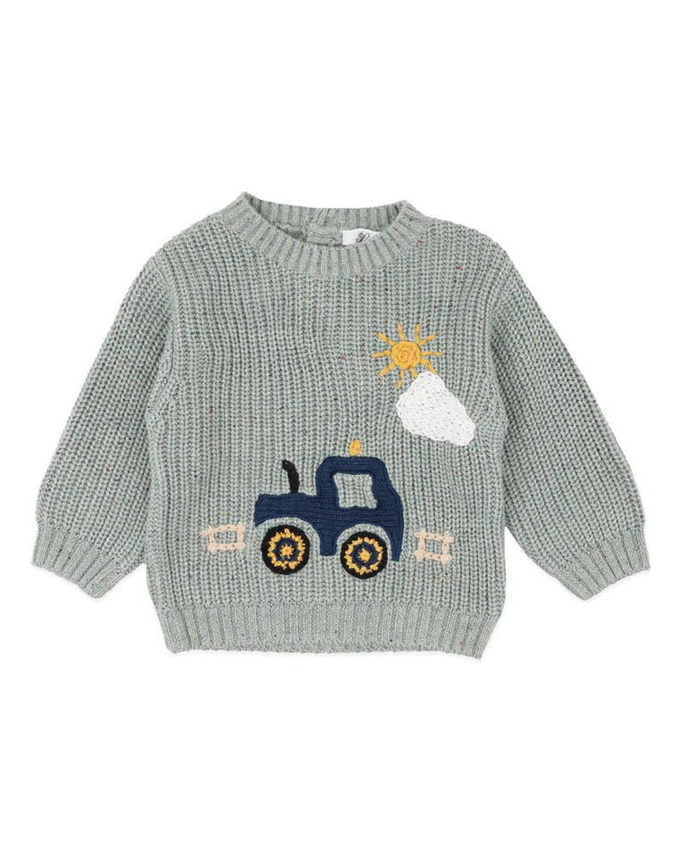 Minihaha Hunter Tractor Knitted Jumper