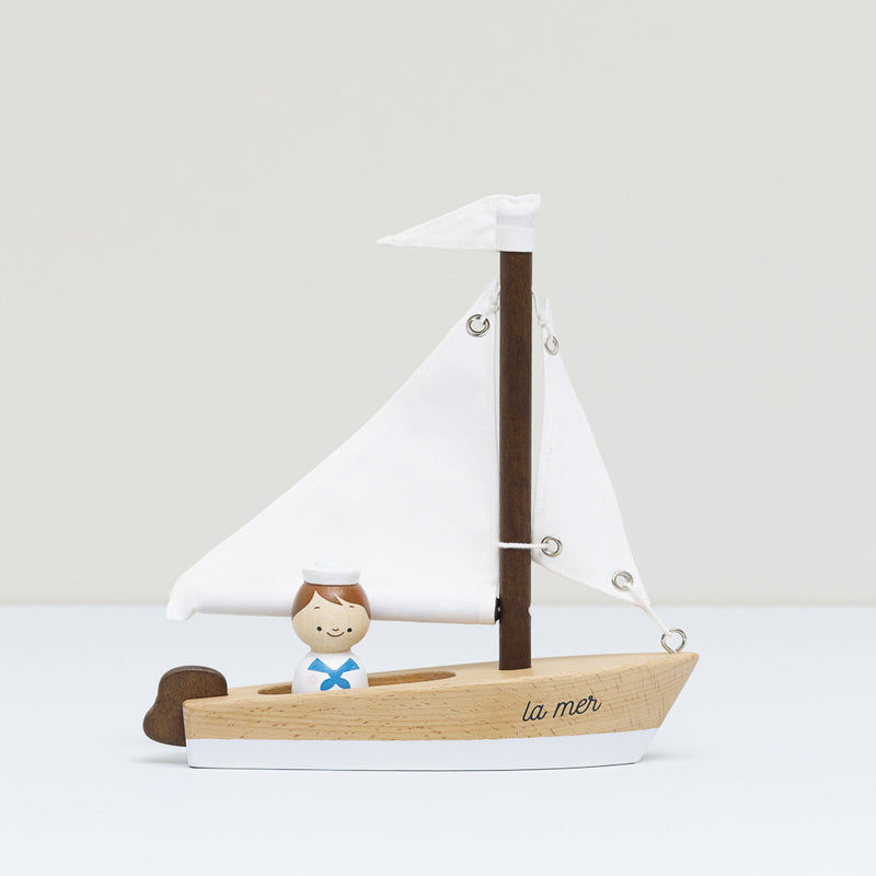 Le Toy Van Wooden Sailing Boat + Captain