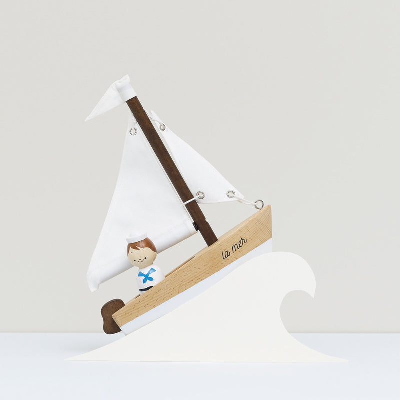 Le Toy Van Wooden Sailing Boat + Captain
