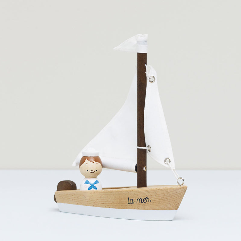 Le Toy Van Wooden Sailing Boat + Captain