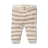 Wilson + Frenchy Organic Knitted Legging - Cinnamon Stripe