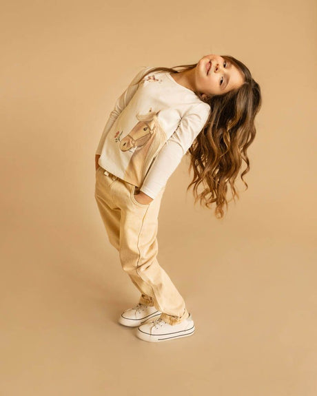 Minihaha Winnie Neutral Pull On Jeans