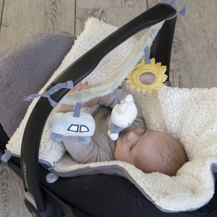 Miffy Fluffy Car Seat Toy - Blue/Green