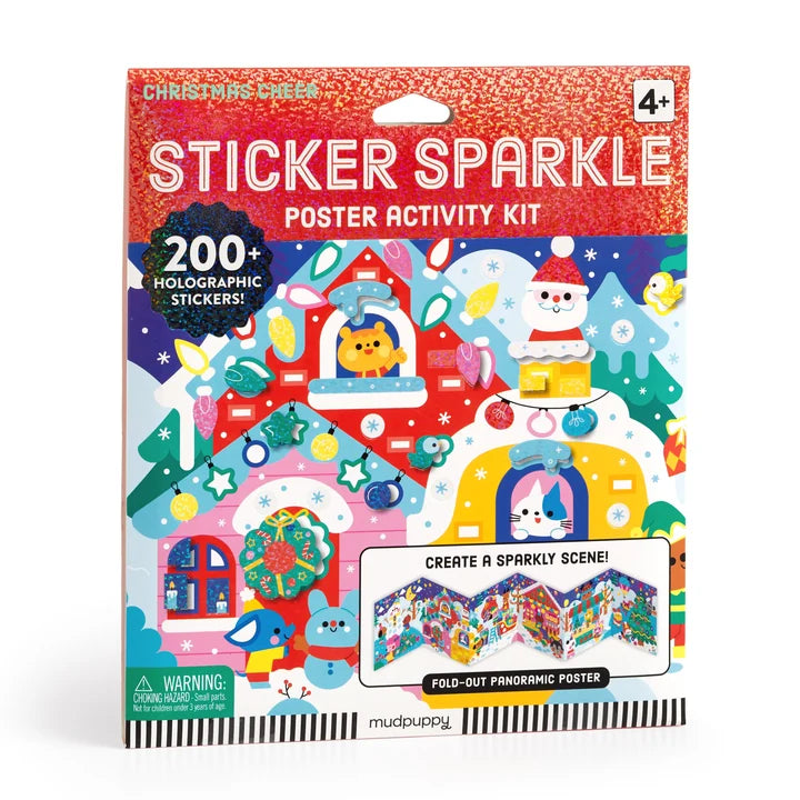 Christmas Cheer Sticker Sparkle Poster Activity Set