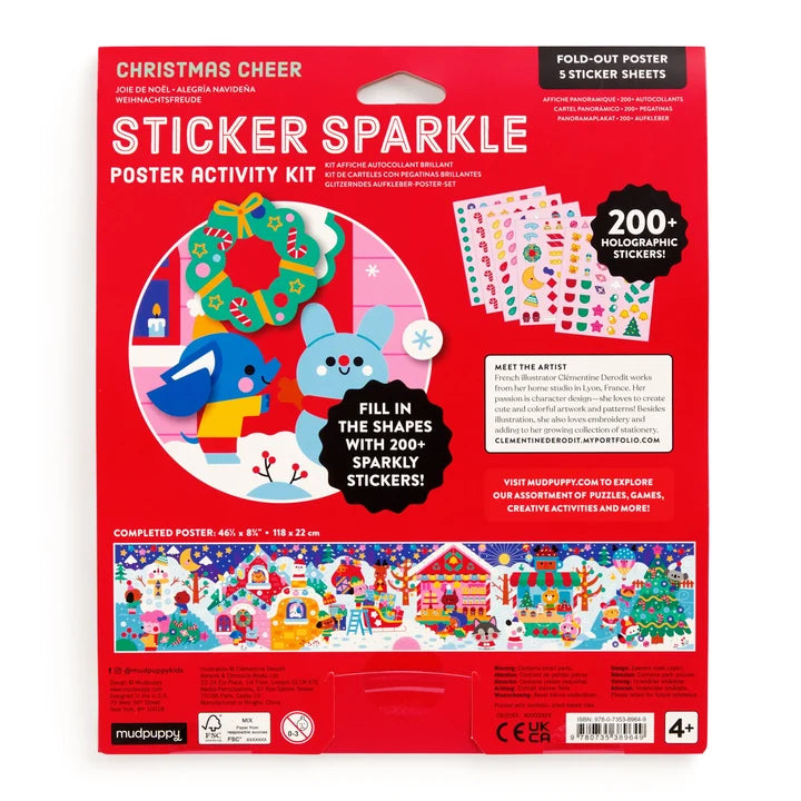 Christmas Cheer Sticker Sparkle Poster Activity Set