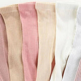 Mamer Classic Cotton Ribbed Tights - Pink