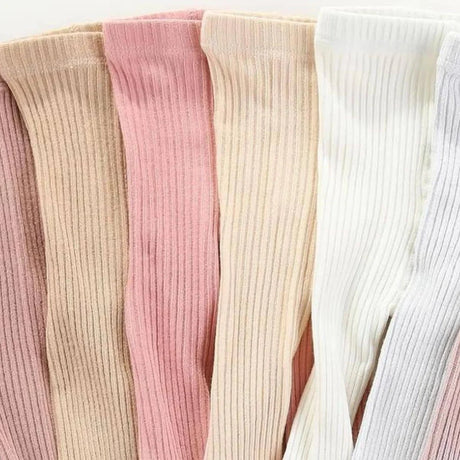 Mamer Classic Cotton Ribbed Tights - Pink