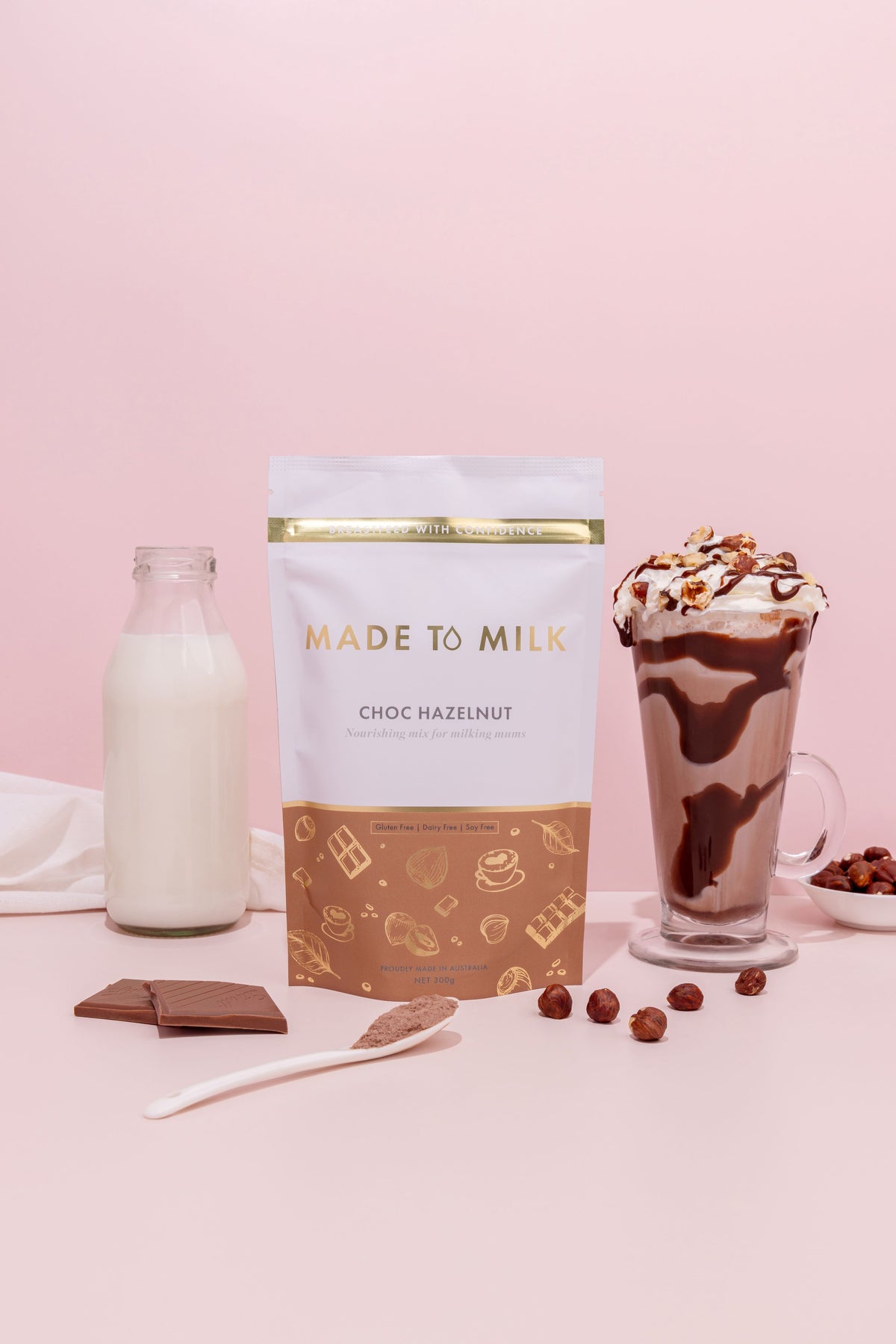 Made to Milk Choc Hazelnut Lactation Drink Mix 300g