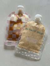 Sinchies Reusable Food Pouches 150ml - 5 Pack - Checkmate Blush