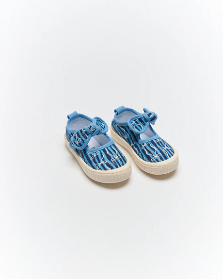 Walnut Millie Canvas - Denim Bows