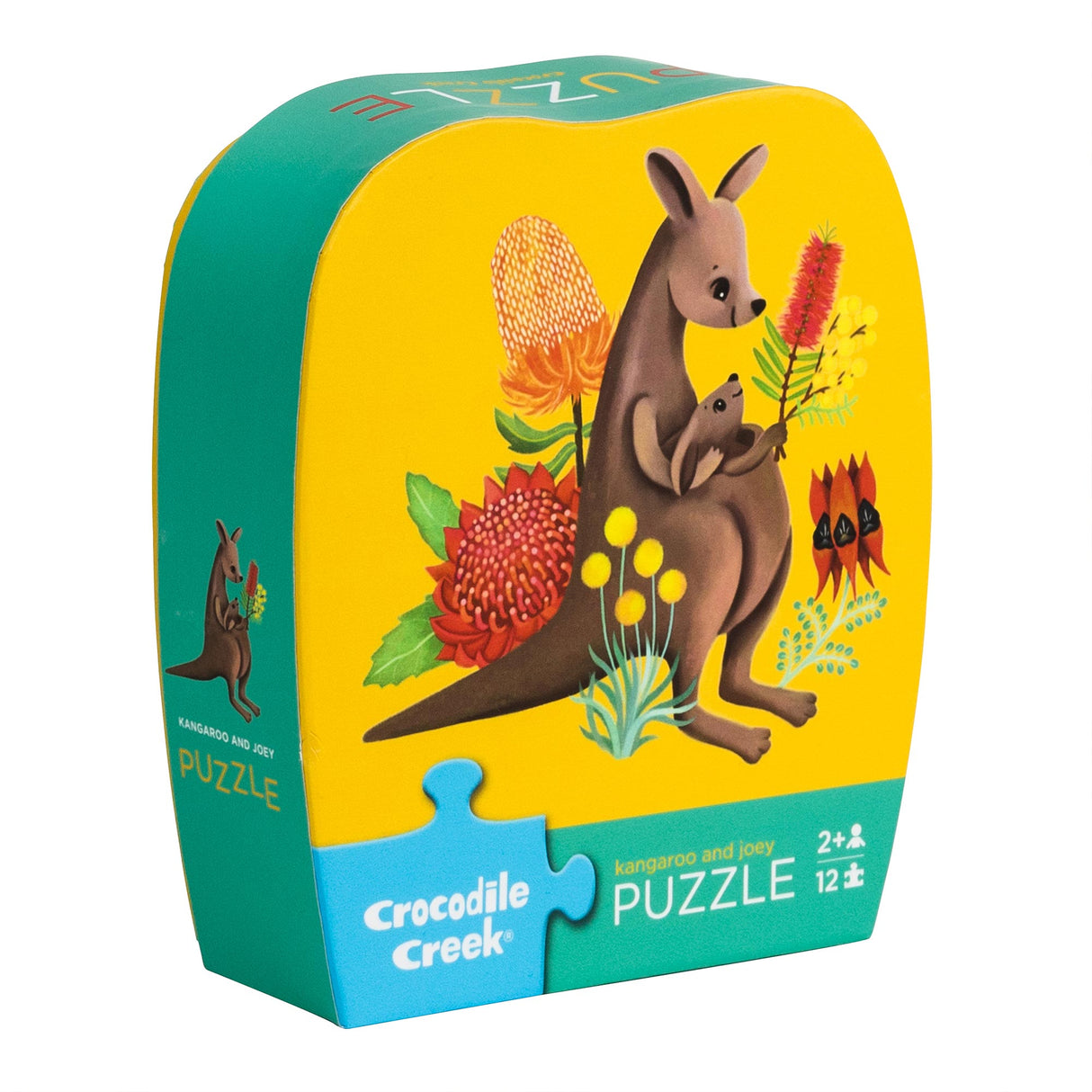 Crocodile Creek Mini Puzzle 12pc - Kangaroo & Joey