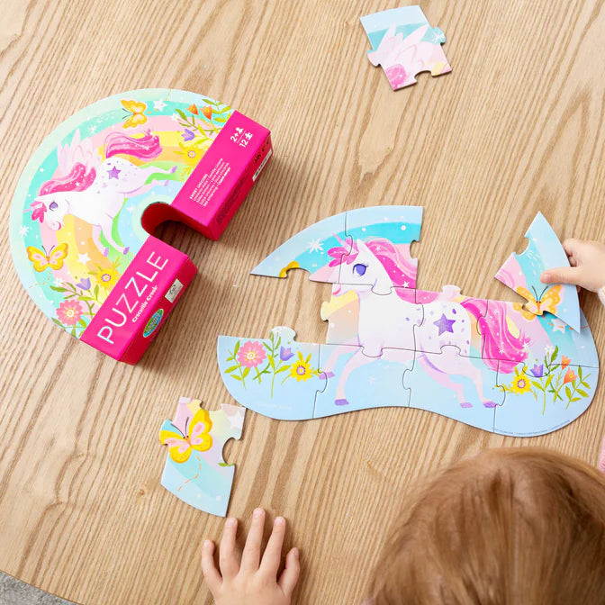 Crocodile Creek Mini Puzzle 12pc - Sweet Unicorn