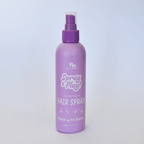 No Nasties Kids Plant Based Alcohol Free Hair Spray in Calming Lavender and Fresh Lime 200ml