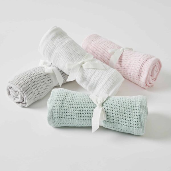 Jiggle + Giggle Cotton Cellular Baby Blanket