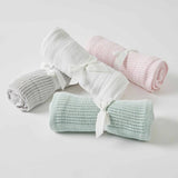 Jiggle + Giggle Cotton Cellular Baby Blanket