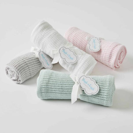 Jiggle + Giggle Cotton Cellular Baby Blanket