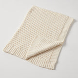Jiggle + Giggle Basket Weave Knit Blanket - Cream