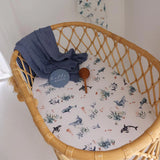 Snuggle Hunny Organic Bassinet Sheet / Change Pad Cover - Ocean
