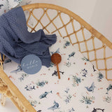 Snuggle Hunny Organic Bassinet Sheet / Change Pad Cover - Ocean