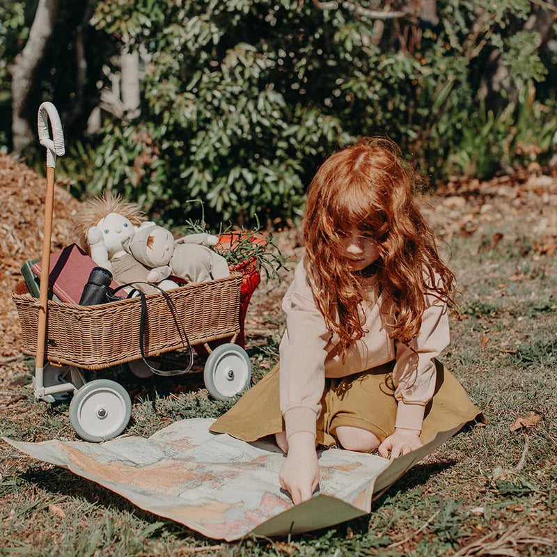 Olliella Rattan Wonder Wagon - Natural