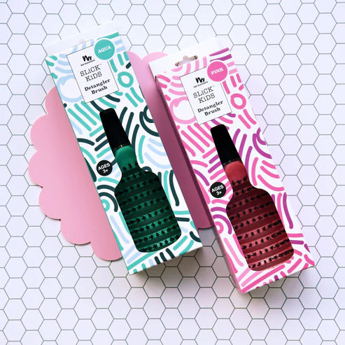 No Nasties Kids Detangler Kids Hair Brush - Pink
