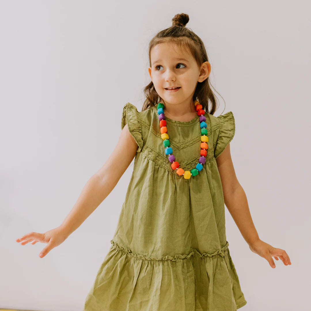 Jellystone Princess and the Pea Necklace - Rainbow