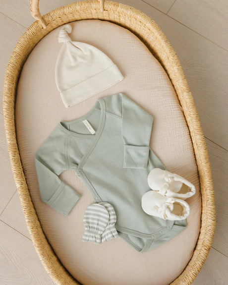 Quincy Mae Side Snap Bodysuit -Sage