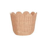 Olliella Rattan Tulip Basket Seashell Pink