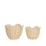 Olli Ella Rattan Lily Basket Set - Buttercream