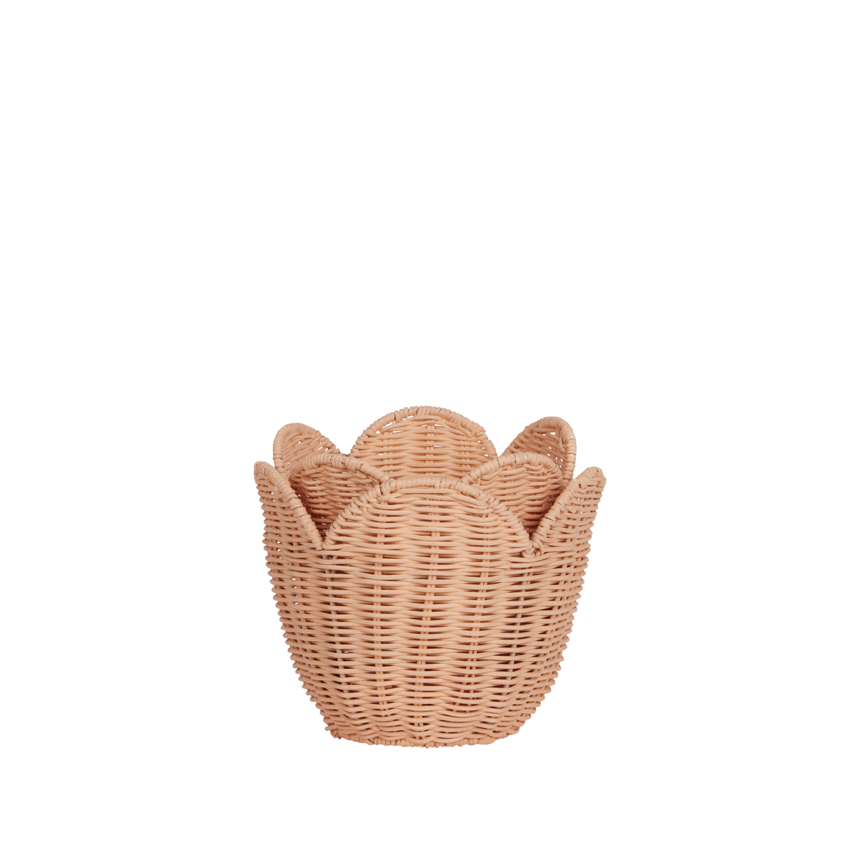 Olli Ella Rattan Lily Basket Set - Seashell Pink
