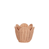 Olli Ella Rattan Lily Basket Set - Seashell Pink