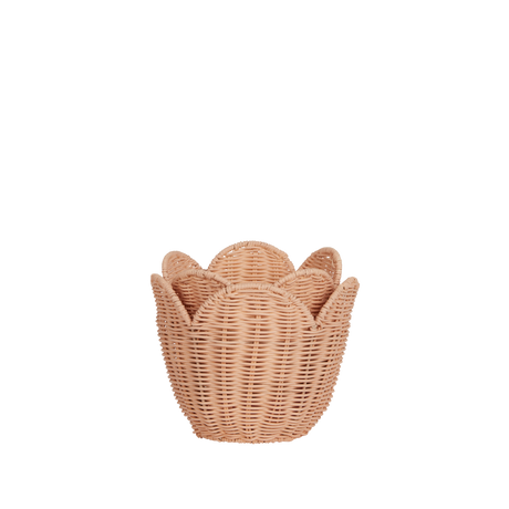 Olli Ella Rattan Lily Basket Set - Seashell Pink