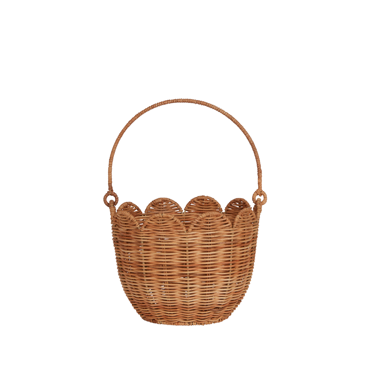 Olli Ella Rattan Tulip Carry Basket - Natural