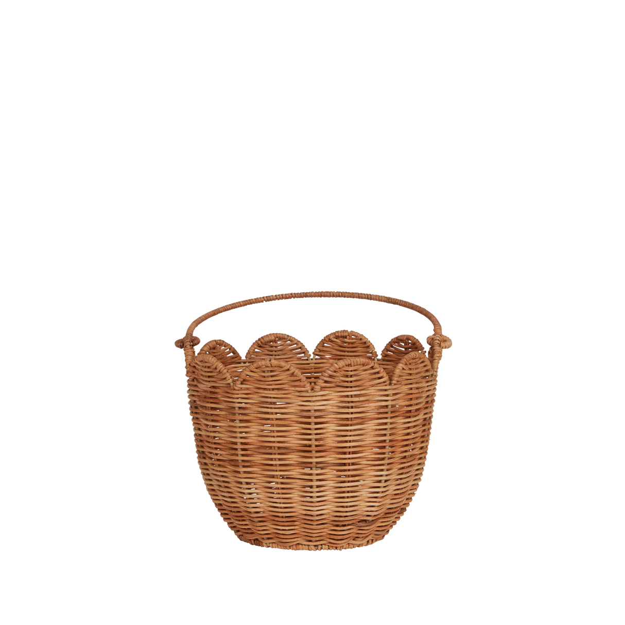 Olli Ella Rattan Tulip Carry Basket - Natural