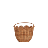 Olli Ella Rattan Tulip Carry Basket - Natural