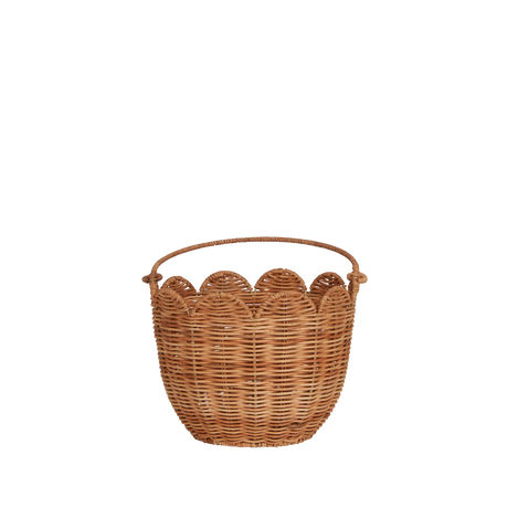 Olli Ella Rattan Tulip Carry Basket - Natural
