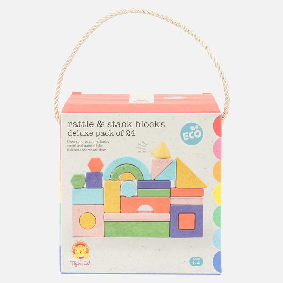 Tiger Tribe Rattle and Stack Blocks - 24 Pieces