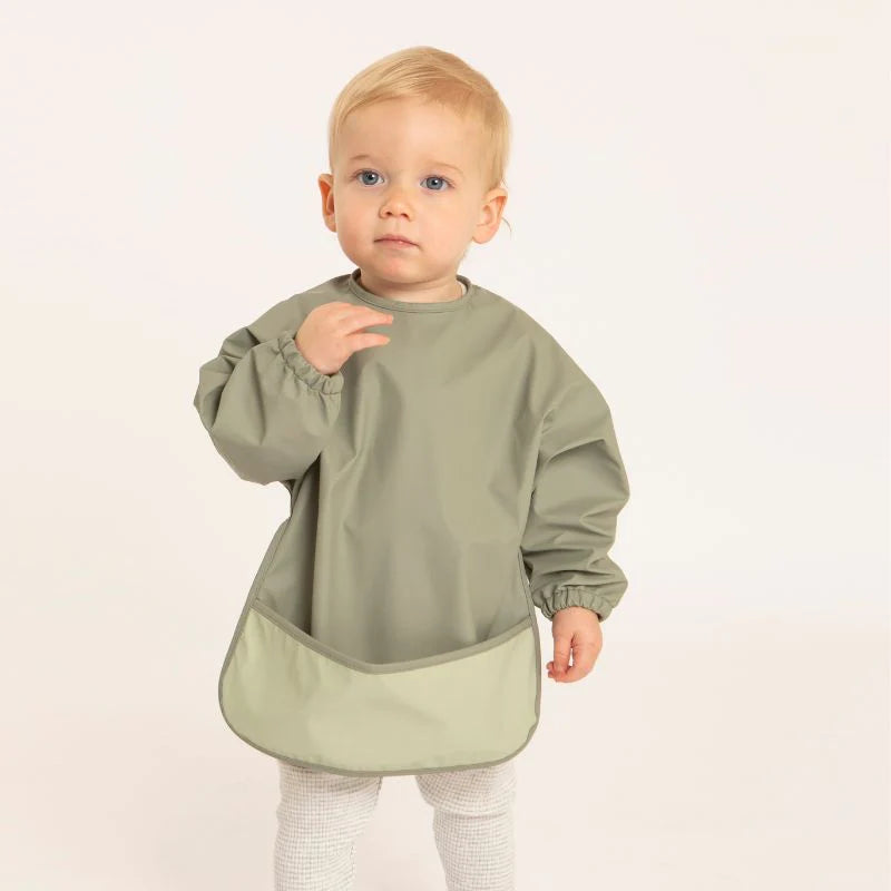 All4Ella Recycled Long Sleeve Bib - Sage