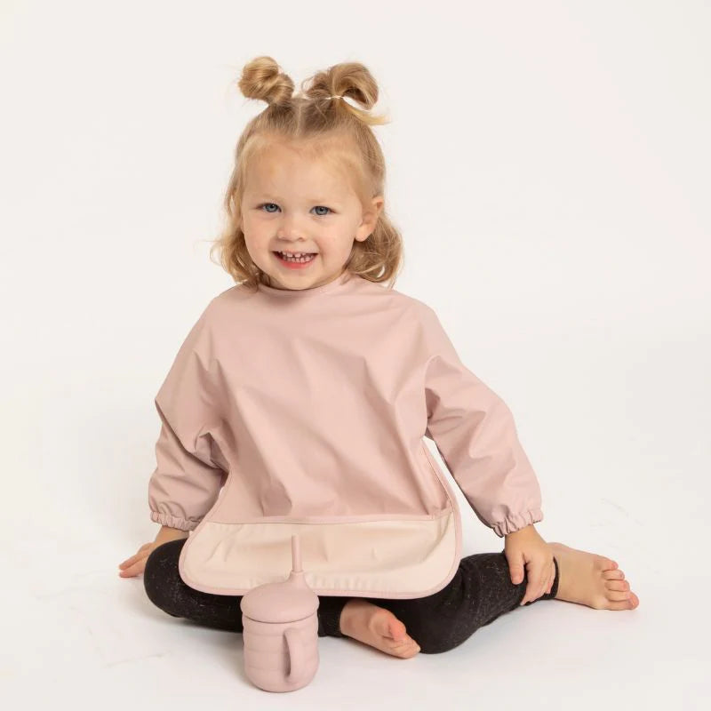 All4Ella Recycled Long Sleeve Bib - Pink