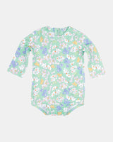 Toshi Swim Long Sleeve Onesie - Sea Blossom