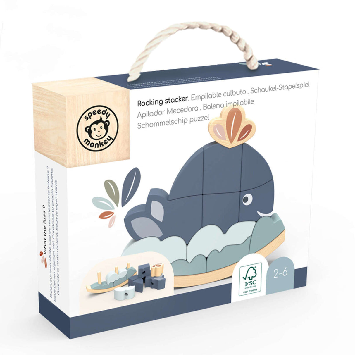 Speedy Monkey - Rocking Stacker Whale