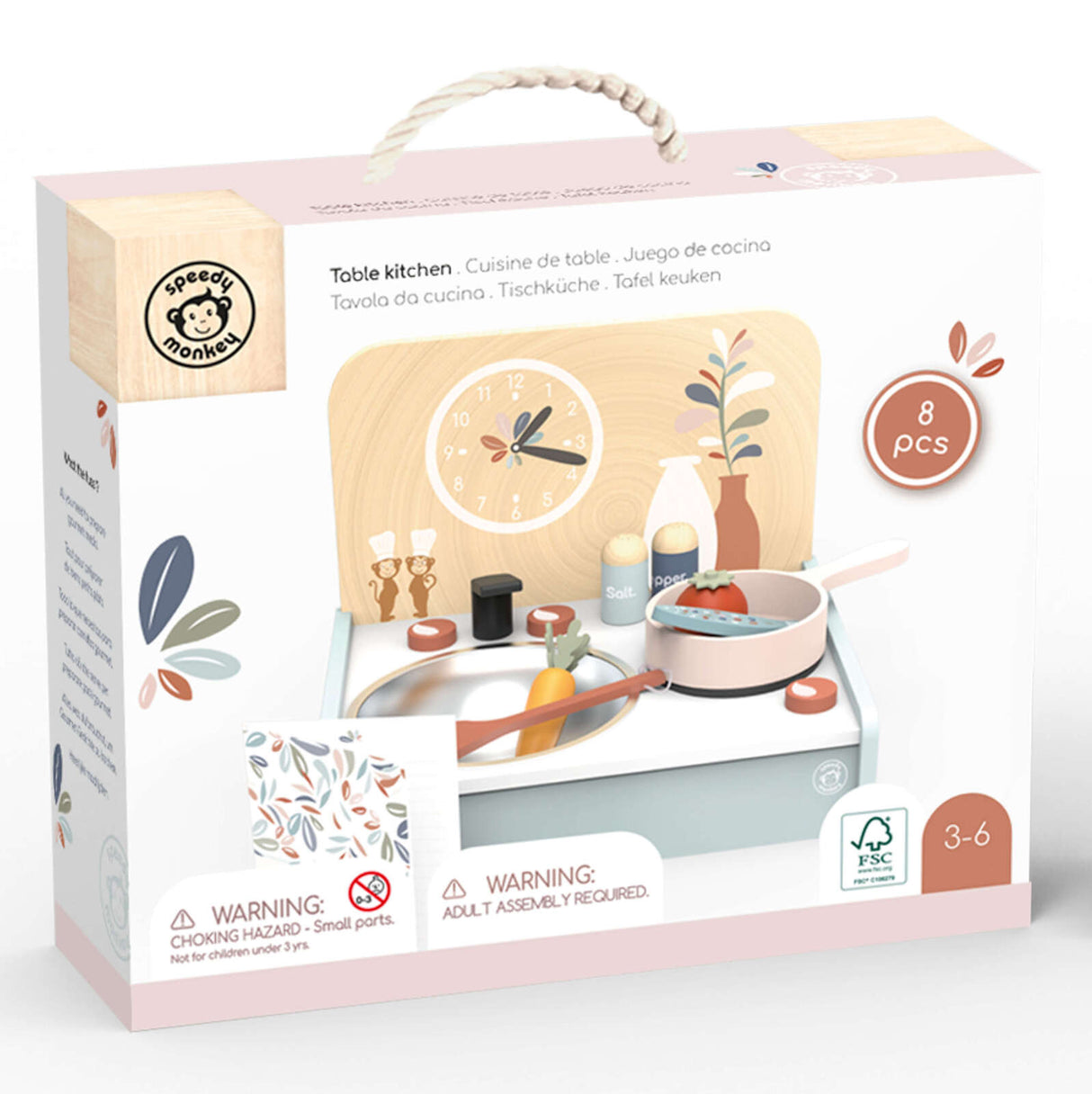 Speedy Monkey - Table Kitchen + 8 Accessories