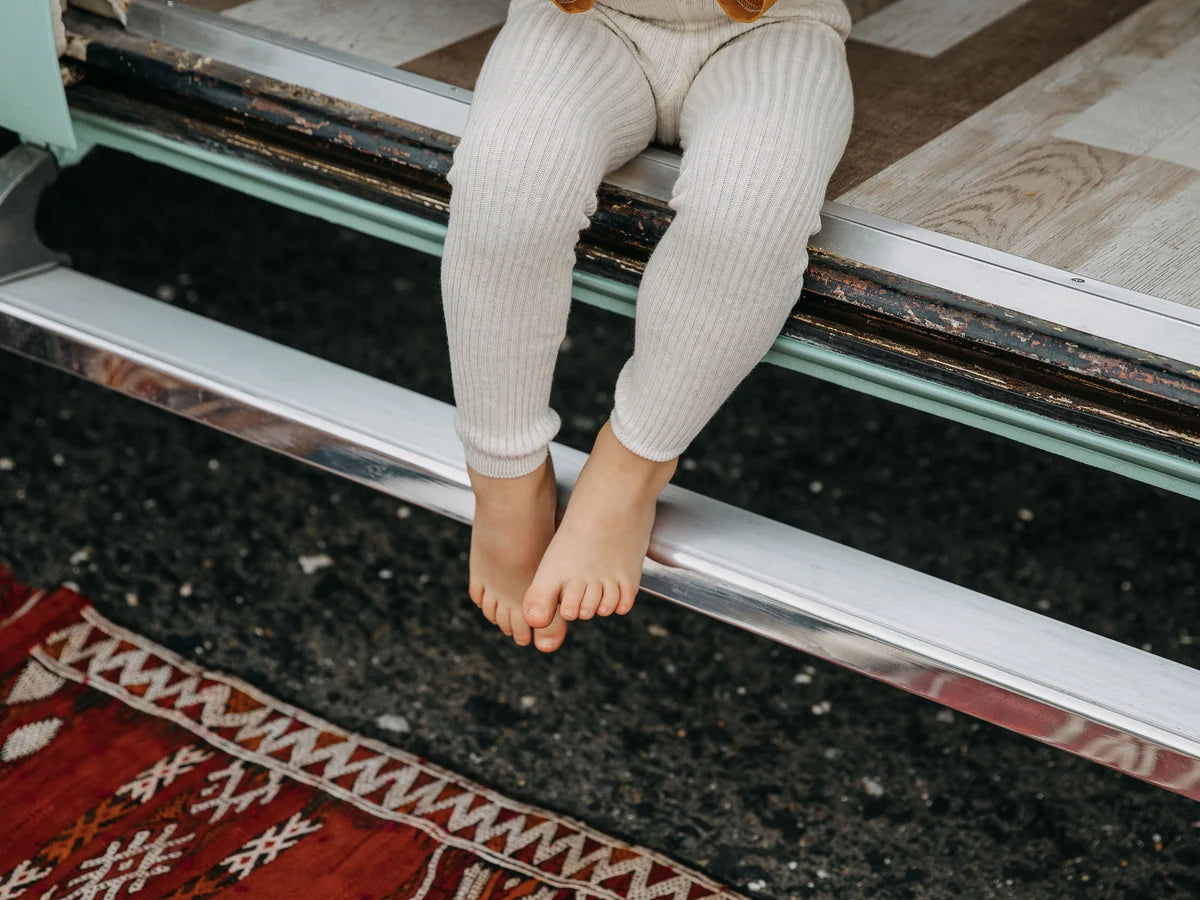 Silly Silas Hippy Footless Tights - Cream Blend